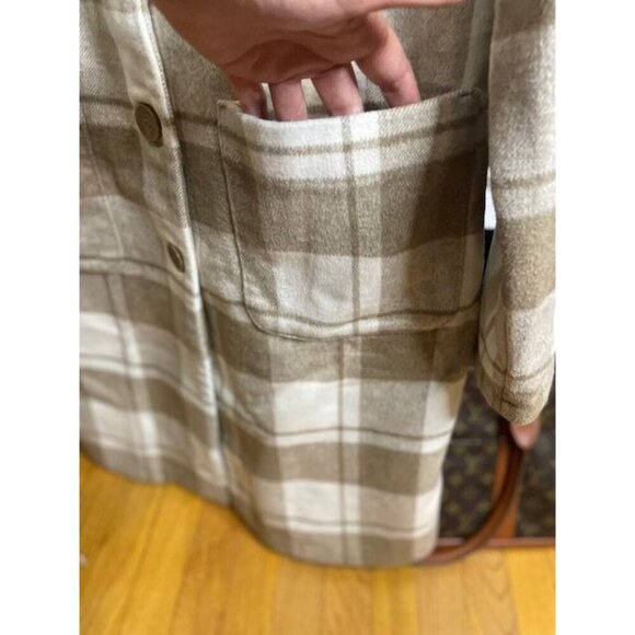 Rachel Zoe Plaid Wool Peacoat – Chic & Unworn | Size L, Classic Statement Layer - Picture 4 of 7